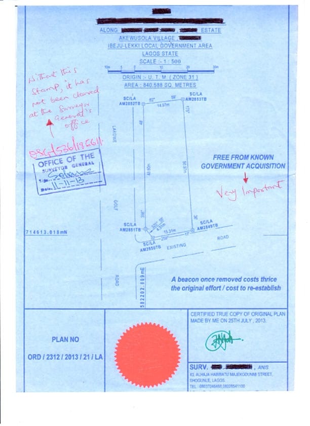 Survey Plan